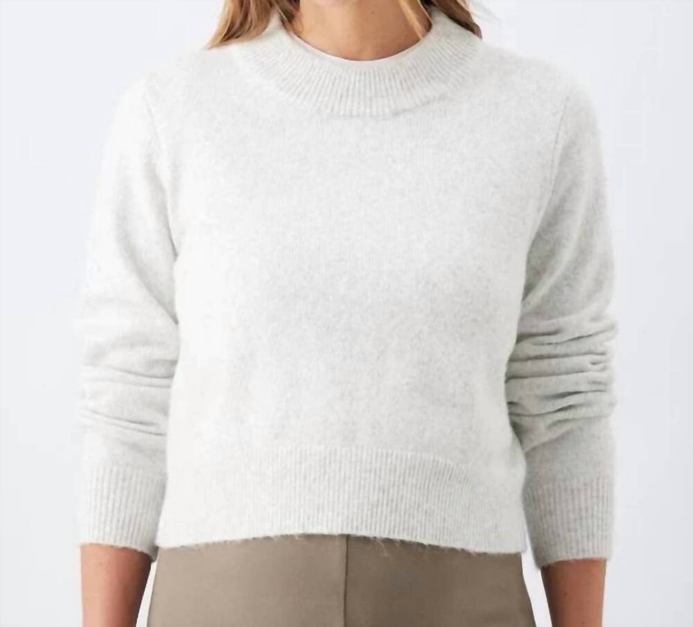 NEW RIPE tia crop knit sweater -maternity in snow marle